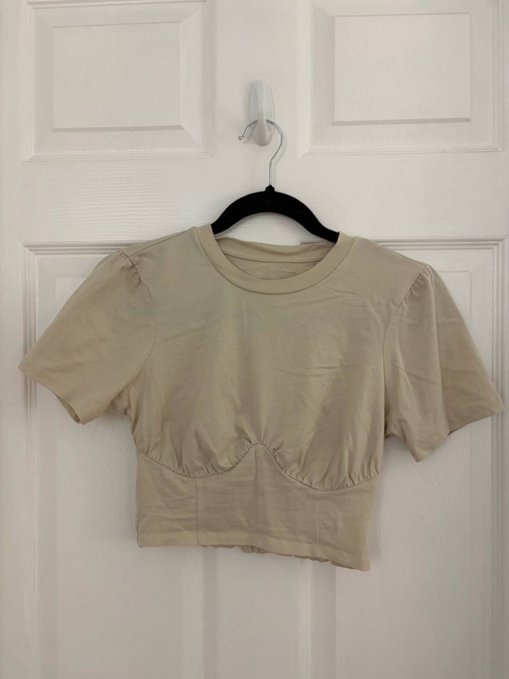GRLFRND Cream Bustier Tee